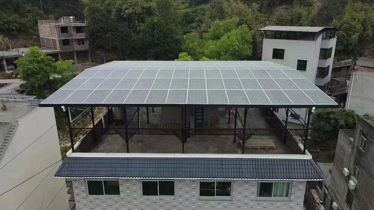 上饶15kw+10kwh自建别墅家庭光伏储能系统